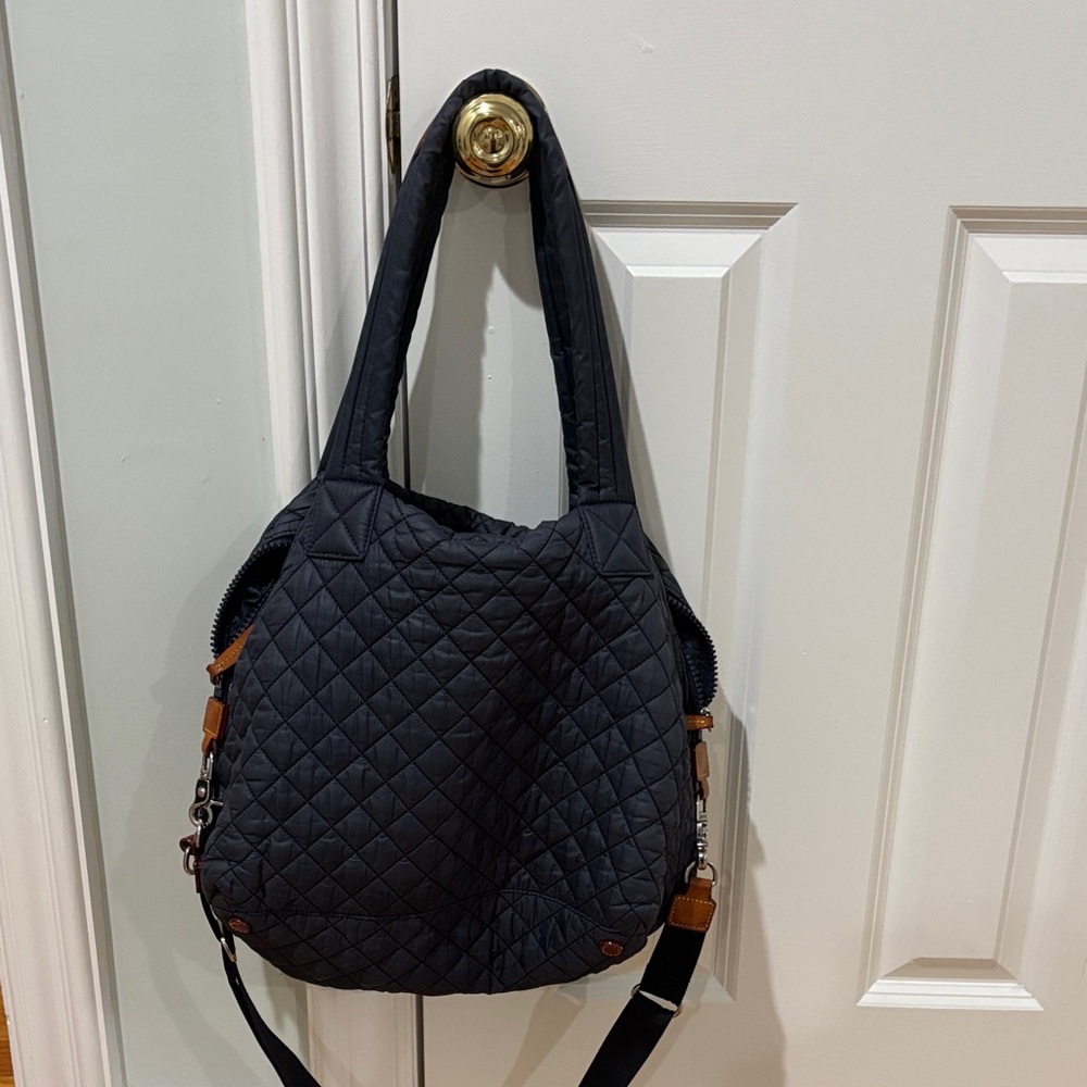MZ Wallace Dark Quilted Shoulder Bag